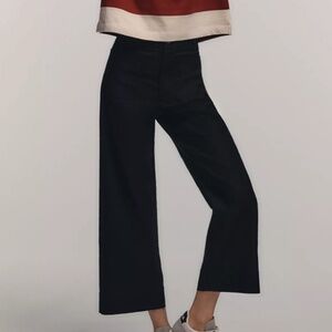 🖤 Anthropologie Maeve Colette Magic Fabric Crop Wide-Leg Pants | Black | Sz 30